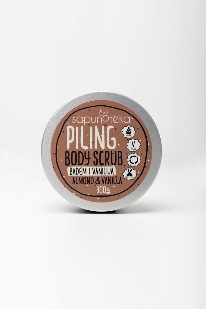 Sapunoteka Body Scrubs Vanilla 300g - Vanilkový tělový peeling s mandlovým olejem