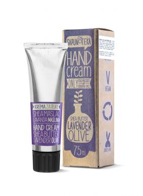 Sapunoteka Hands Cream Olive & Lavender 75ml - Krém na suché ruce olivy a levandule