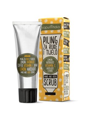 Sapunoteka Scrub Body and Hands Coffee 75ml - Peeling na tělo a ruce