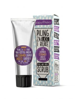 Sapunoteka Scrub Face and Hands Lavender 75ml exp. 12/22 - Peeling na obličej a ruce
