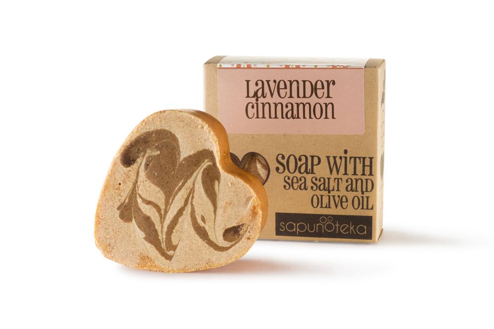 Sapunoteka Soap Sea Salt Lavender & Cinnamon 125g - Levandule a skořice s mořskou solí