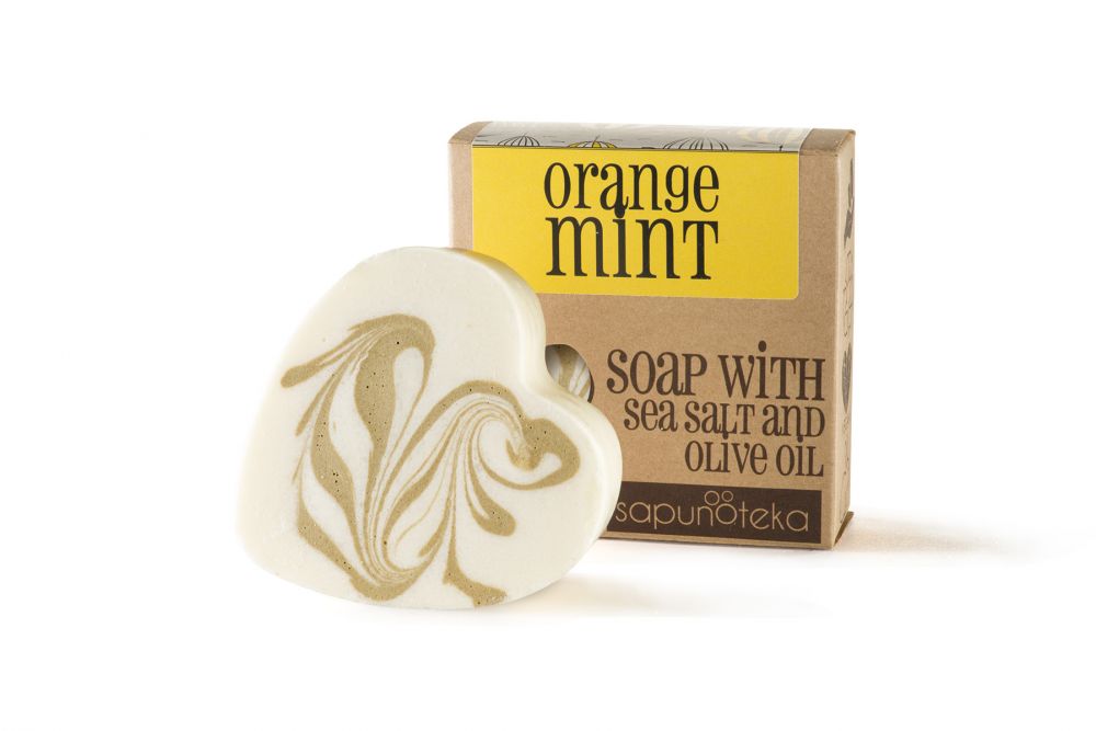 Sapunoteka Soap Sea Salt Orange & Mint 125g - Mýdlo pomeranč a máta s mořskou solí