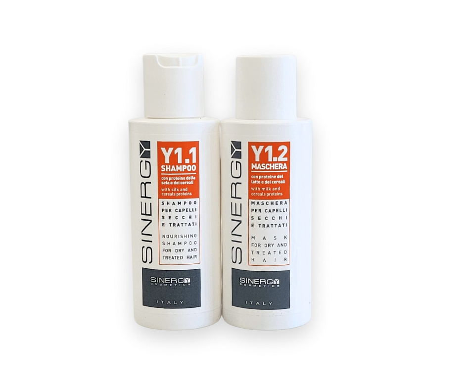 Sinergy Cosmetics Sinergy Travel Set Y1 Shampoo & Mask 2x100ml - Cestovní set na suché a poškozené vlasy