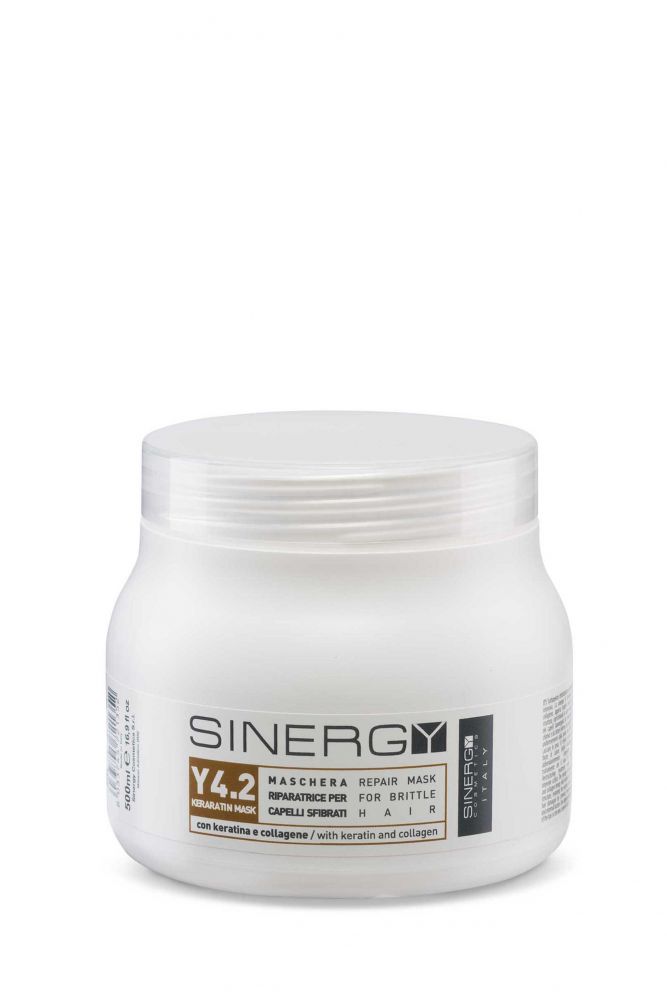 Sinergy Cosmetics Sinergy Y4.2 Keratin Reconstruction Mask 500ml - Rekonstrukční maska s keratinem