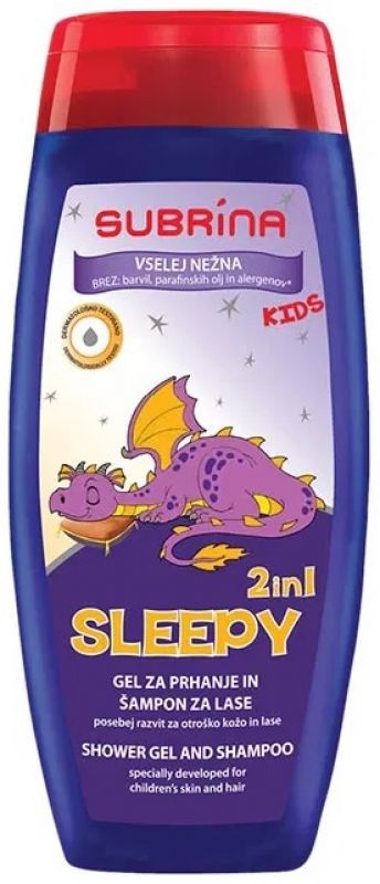 Levně Subrína Sleepy 2in1 - Dětský sprchový gel a šampon