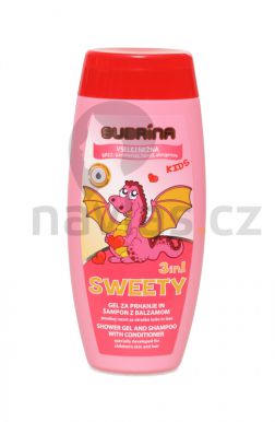 Subrína Sweety 3in1 - Dětský sprchový gel a šampon s kondicionérem