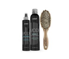 Vánoční balíček Am Mode Kit II. - Work it lak 300ml+Salt Spray 250ml+Kartáč na vlasy