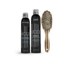 Vánoční balíček Am Mode Kit III. - Work it lak 300ml+Waxworks Dry 200ml+Kartáč na vlasy